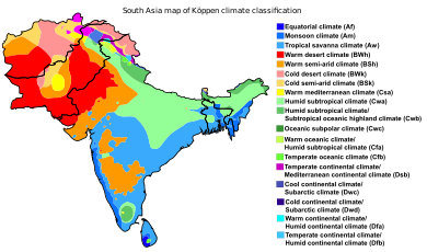 390px South Asia Map Of Koppen Climate Classification.svg  