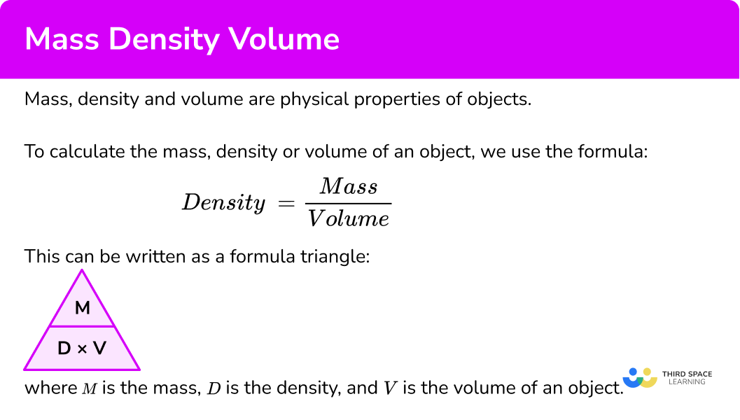 Mass Density Volume - Gcse Maths - Steps & Examples