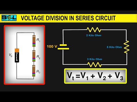 Voltage in a series circuit with resistors. Basic Electrical Learning
