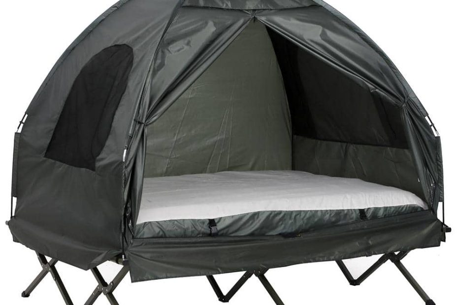 Outsunny 1-Person Polyester Taffeta Pop-Up Cot Tent With Simple Setup And  Tough Materials A20-087 - The Home Depot